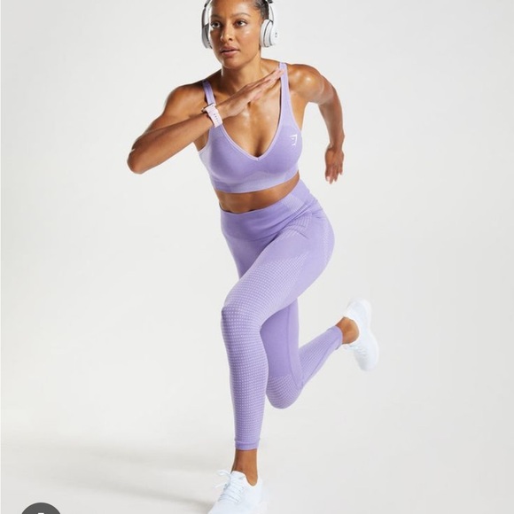 Gymshark Vital Seamless V Neck Sports Bra - Picture 3 of 7